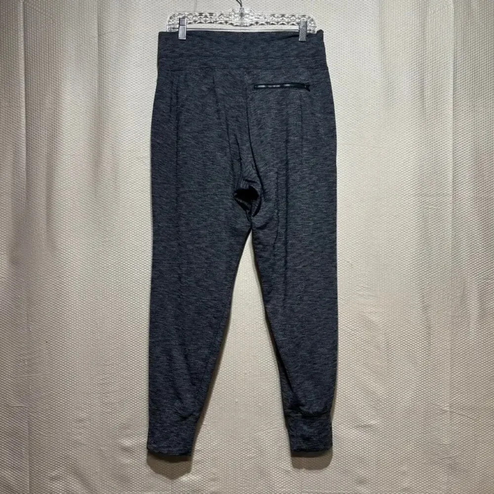 Athleta Venice High Rise Jogger Size Medium Heather Gray Stretch Zip Pockets - Picture 8 of 11